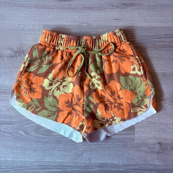 Wild Fable Hawaiian Pull On Shorts Orange Sz XS - Picture 1 of 4